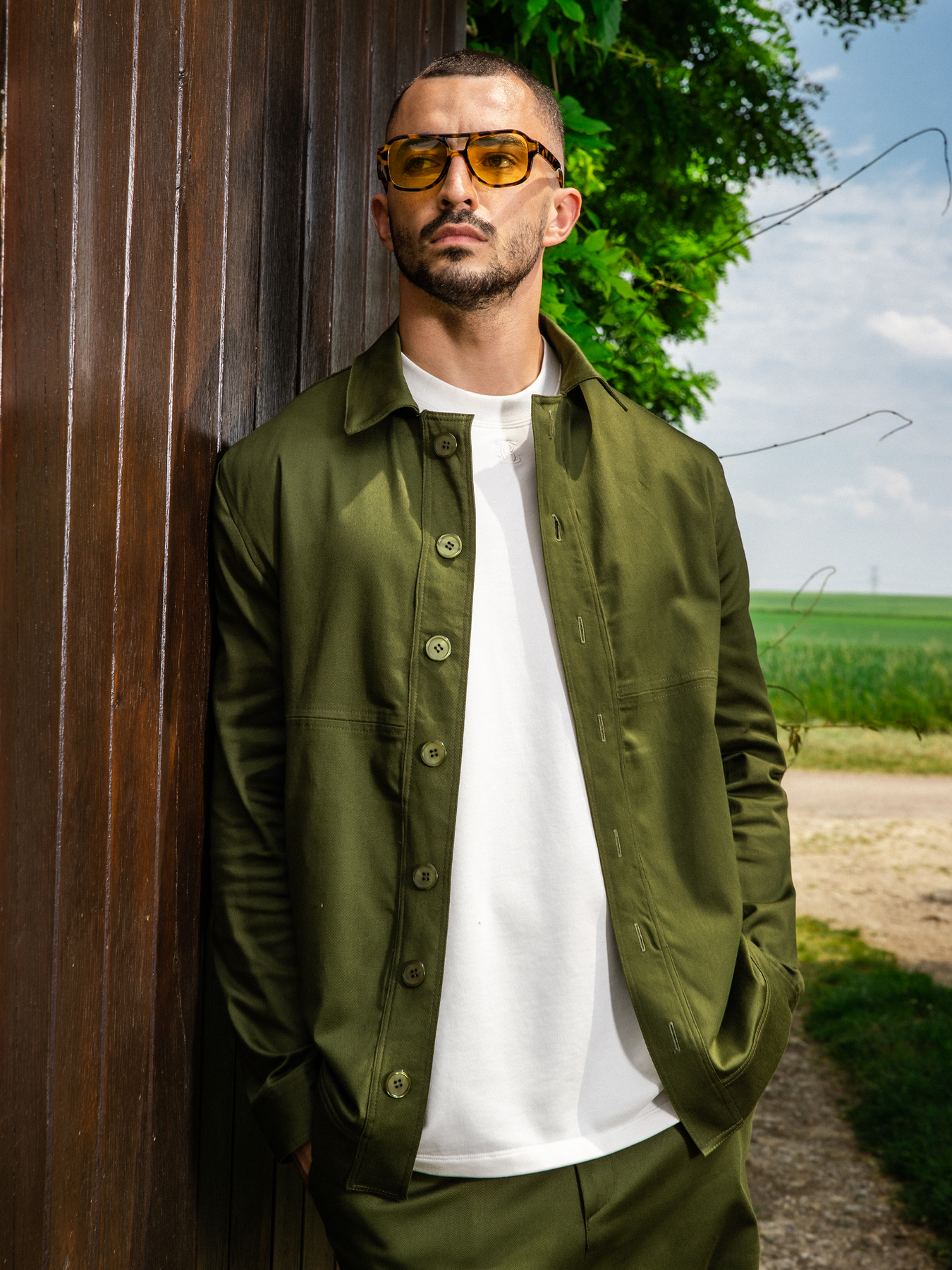 Blouson chemise discount homme